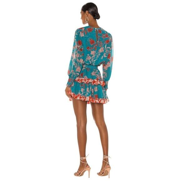 MISA Los Angeles Camila Dress Teal Paisley XS-M NWT - Picture 9 of 15